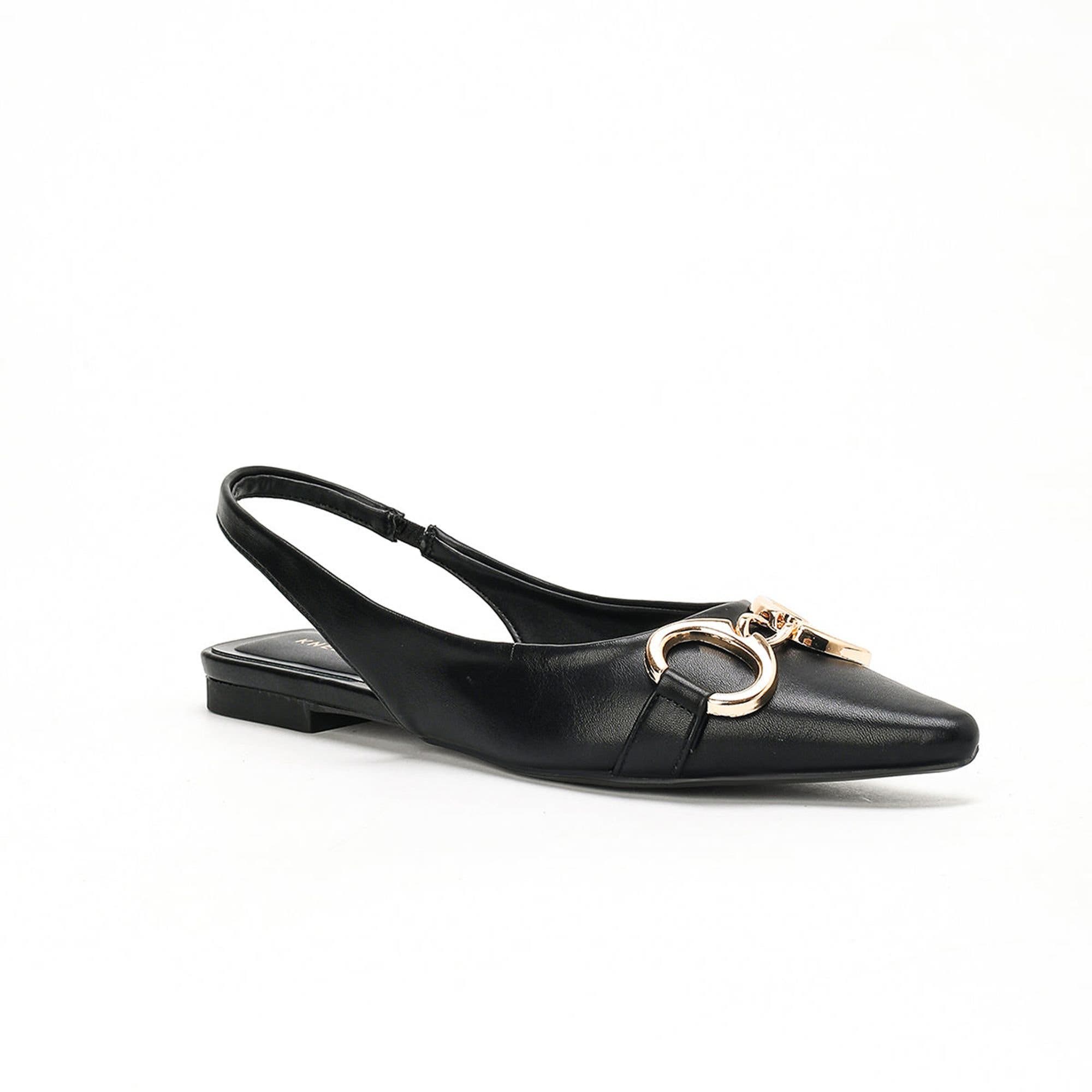 Daphne Slingback Flat, Main, color, Black