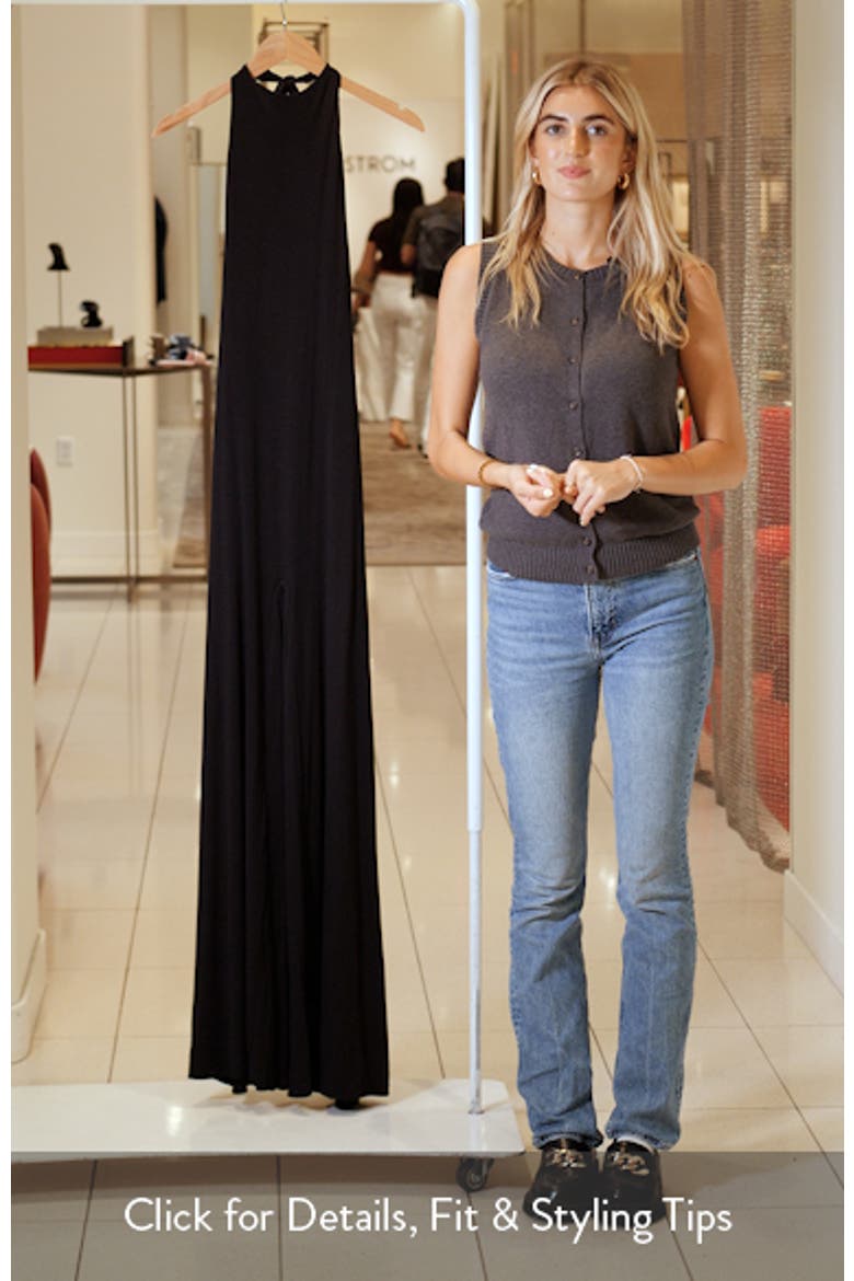 Open Back Halter Wide Leg Jumpsuit video
