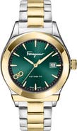 FERRAGAMO 1927 Automatic Two-Tone Bracelet Watch, 42mm