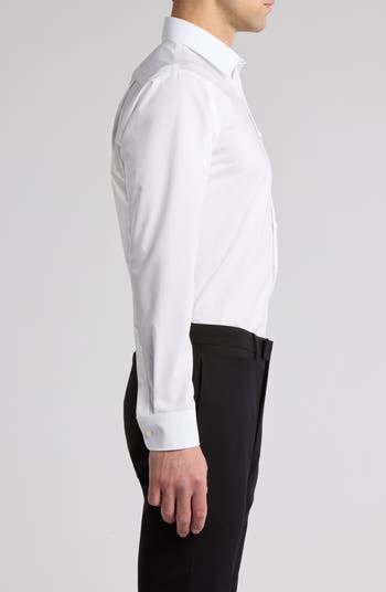Non-Iron Trim Fit Solid Cotton Dress Shirt