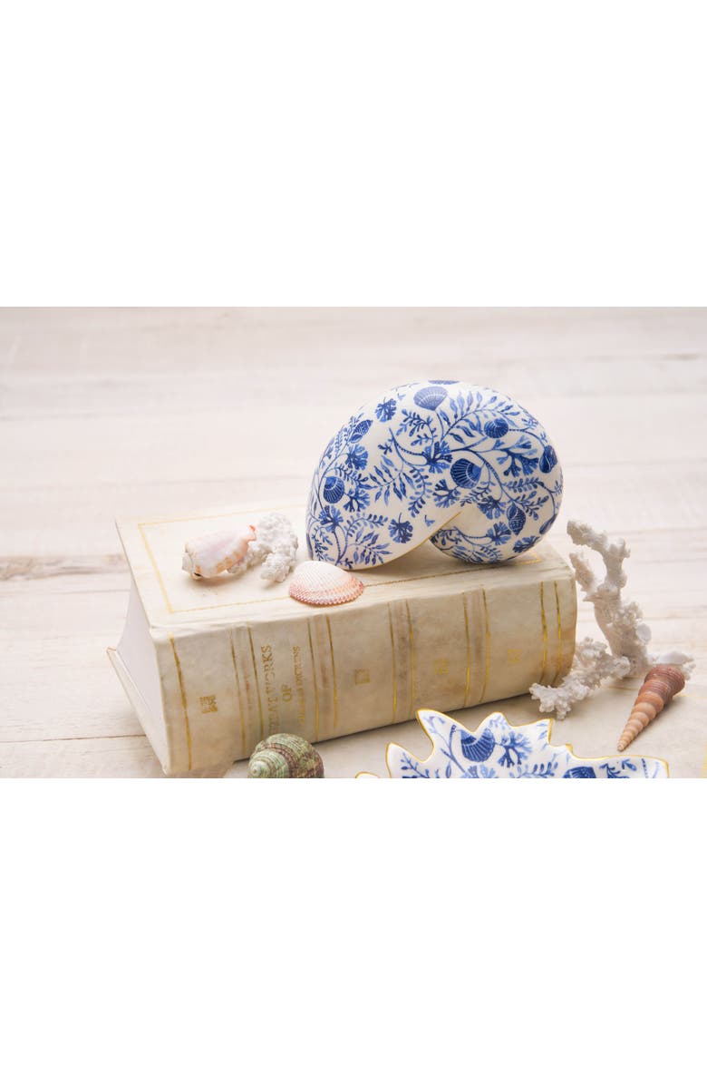 Gallerie II Chinoiserie Nautilus Shell Decorative Figurine, Alternate, color, Blue