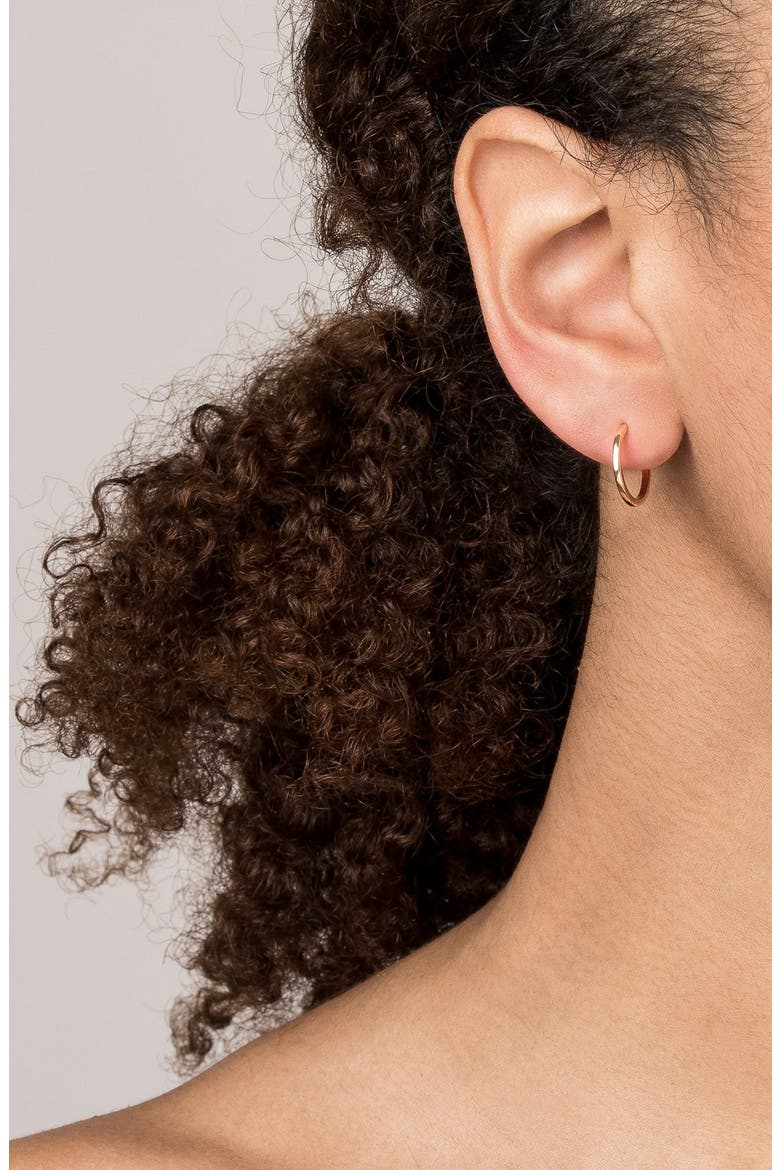 Hinged Huggie Earrings, Alternate, color, Yellow Gold Vermeil