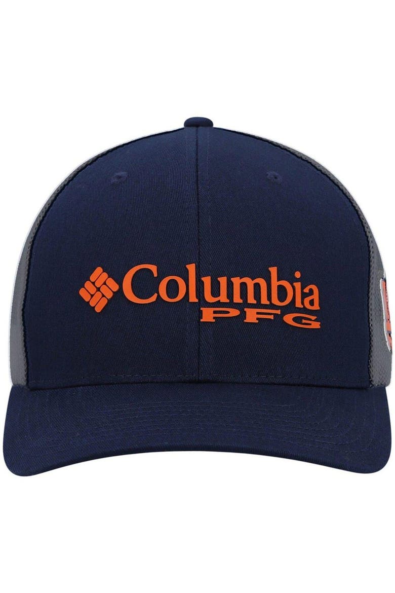 Men's Columbia Navy Auburn Tigers PFG Snapback Adjustable Hat, Alternate, color, Navy