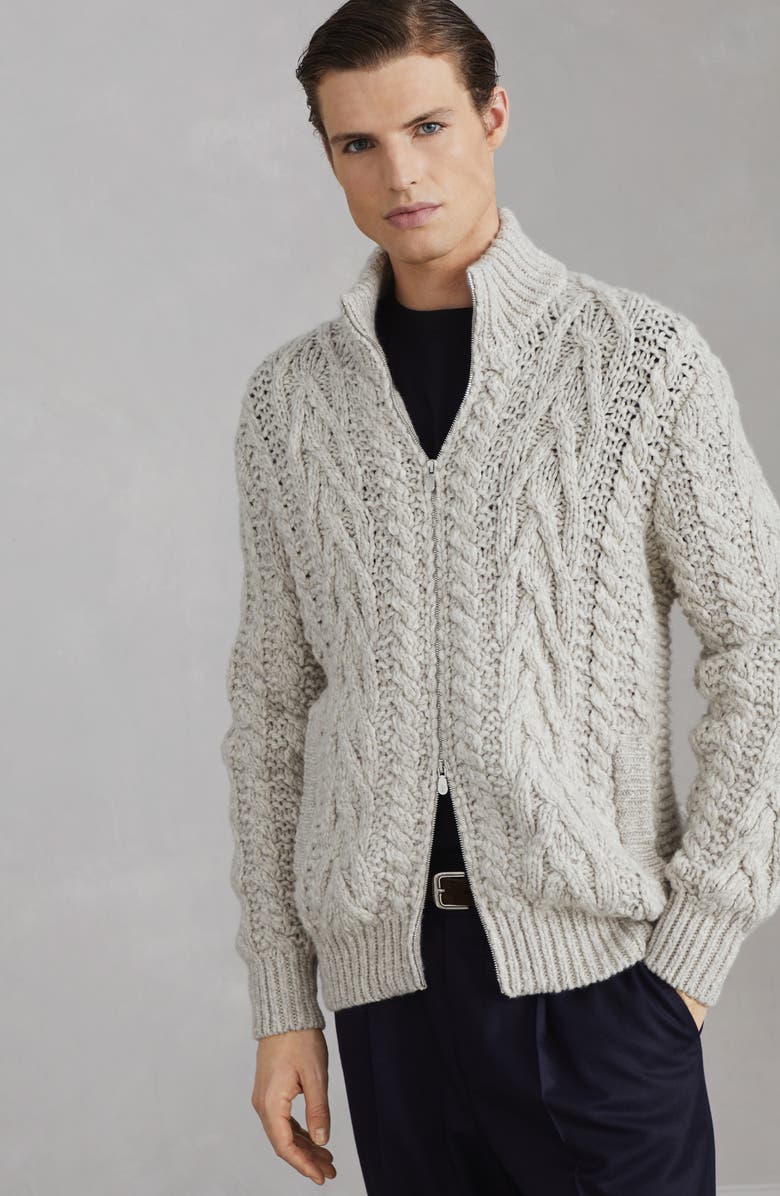 Brunello Cucinelli Cable knit cardigan, Alternate, color, 