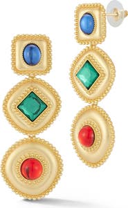 SPHERA MILANO Mixed Stone Drop Earrings