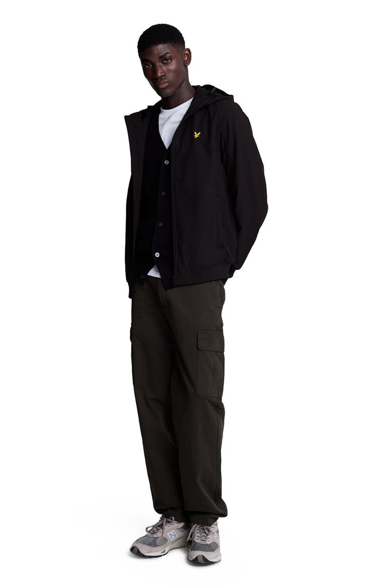 Fleece Back Softshell Jacket, Main, color, Jet Black