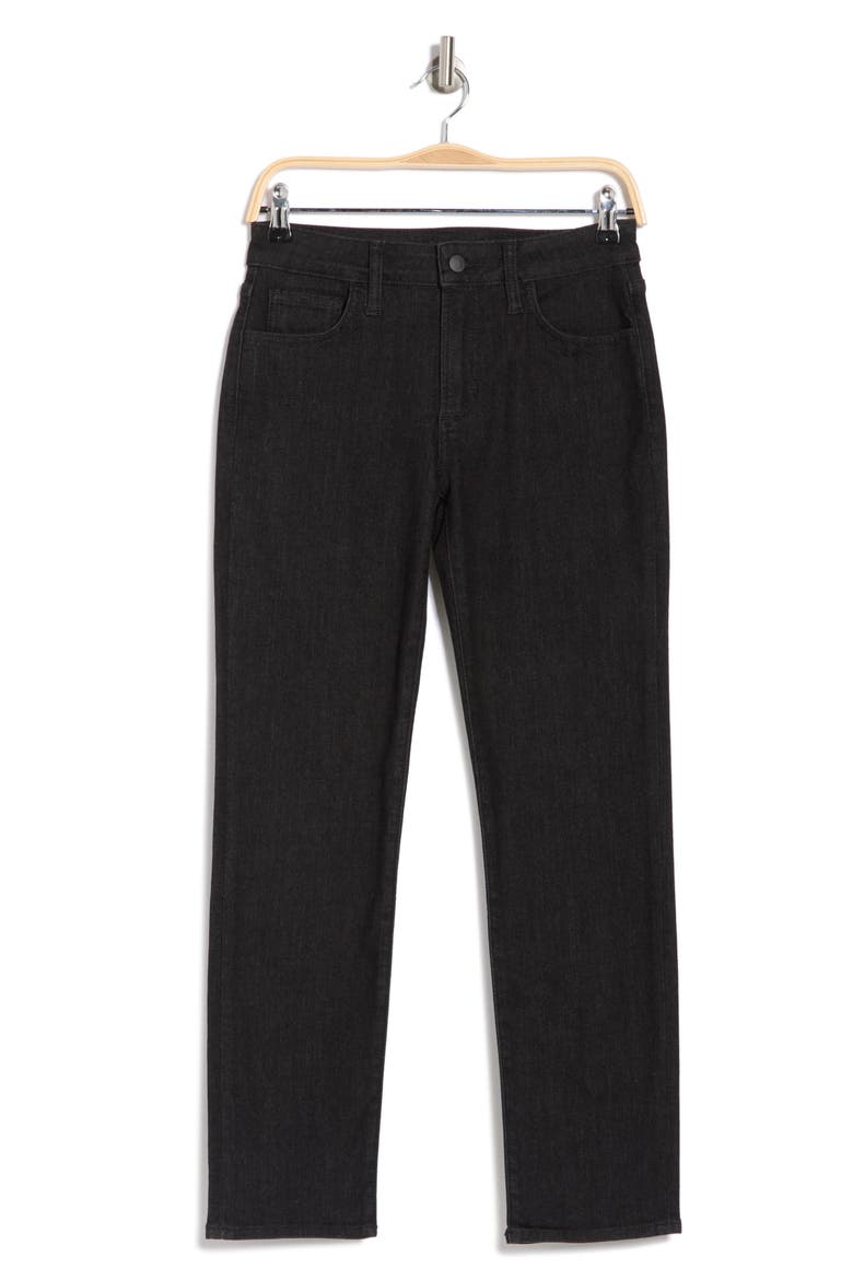 Mid Rise Straight Leg Ankle Jeans, Alternate, color, BLACK RINSE