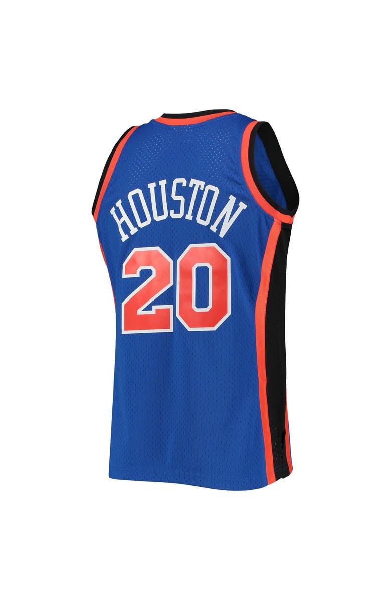 Mitchell & Ness Men's Mitchell & Ness Allan Houston Blue New York Knicks Hardwood Classics Swingman Jersey, Alternate, color, 