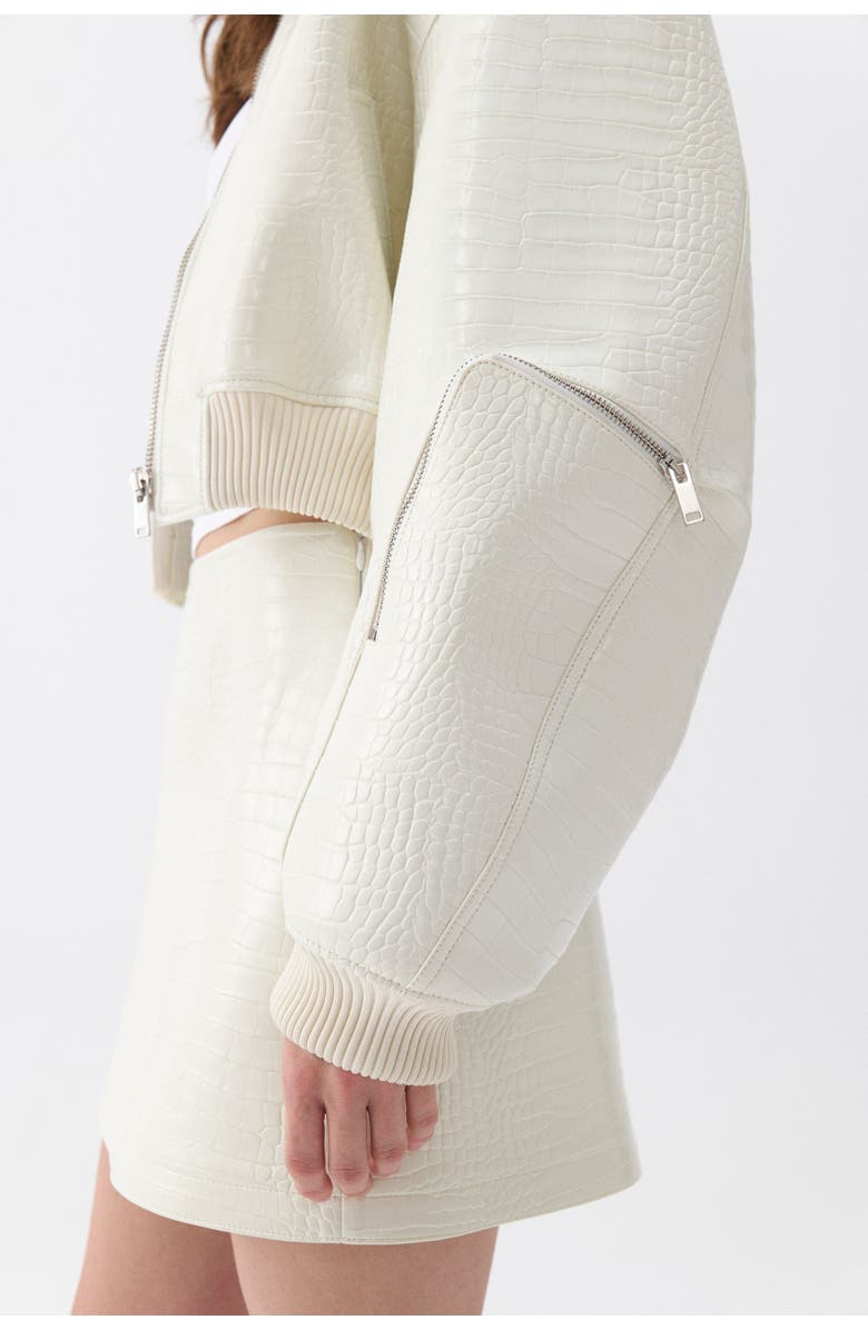 Nocturne Faux Leather Mini Skirt, Alternate, color, 