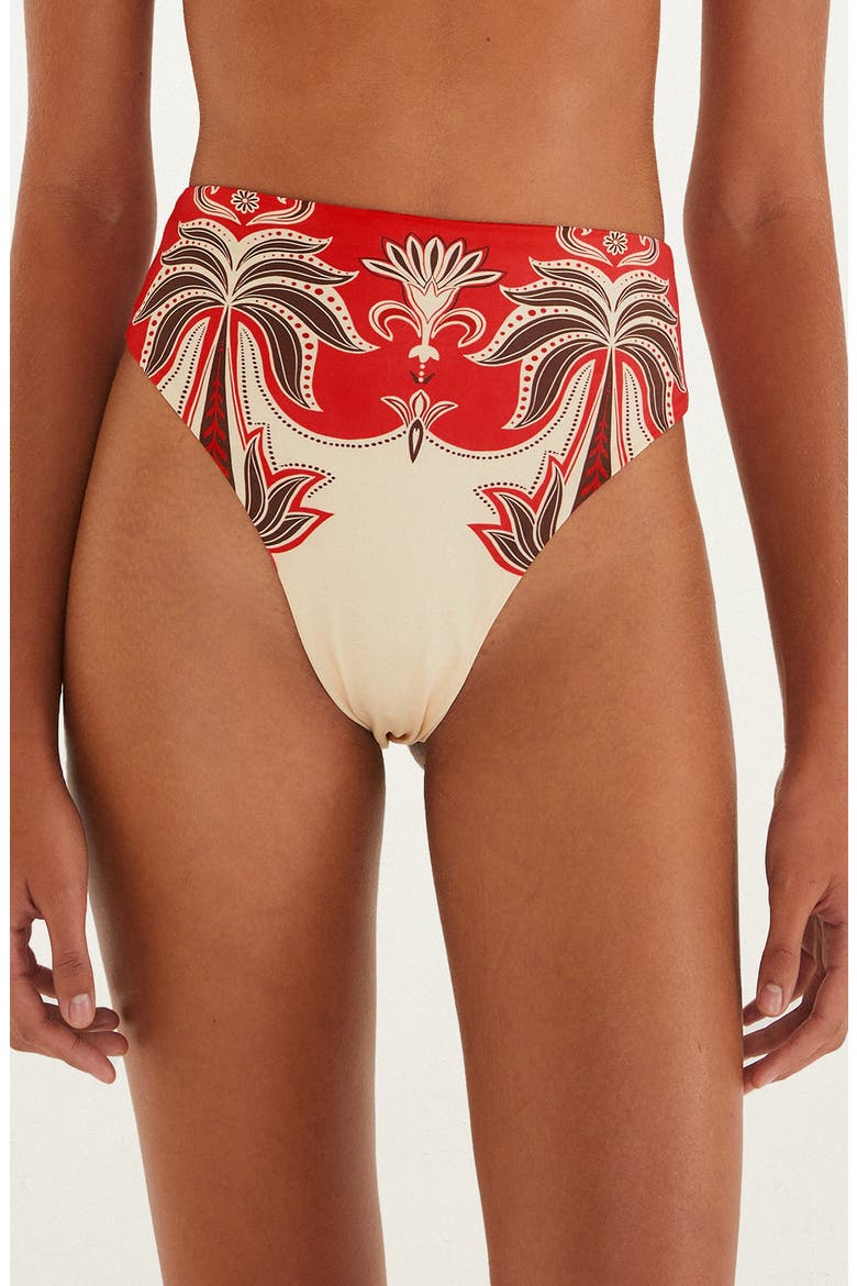 Ainika High Leg High Waist Bikini Bottoms, Main, color, RED