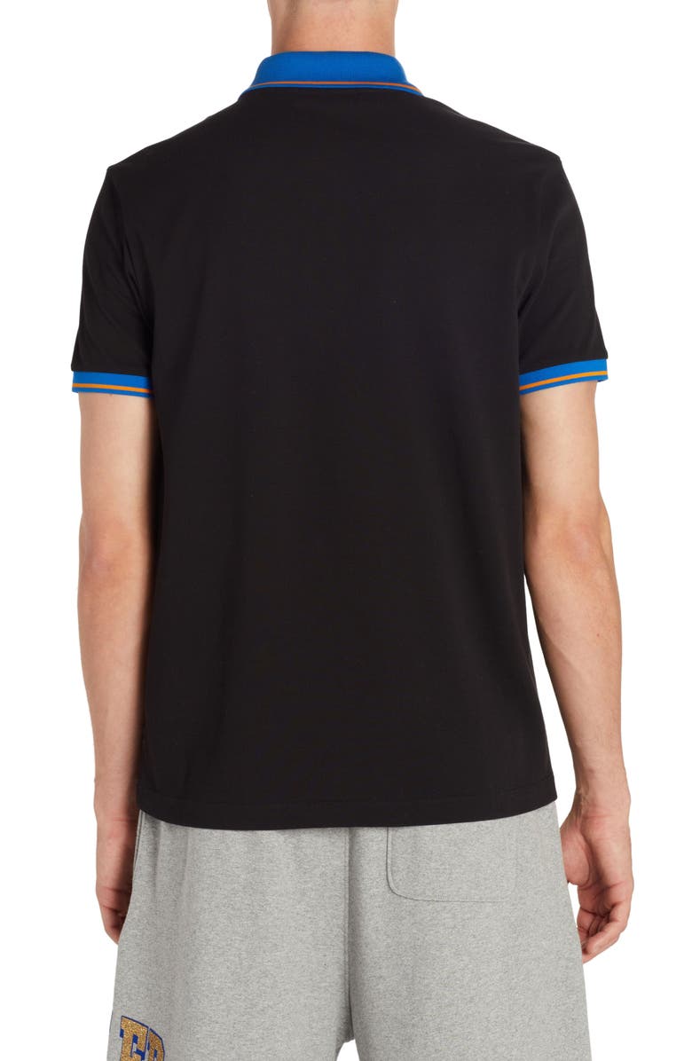 Moncler Contrast Trim Cotton Piqué Polo, Alternate, color, 