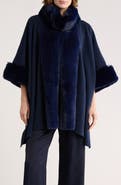 La Fiorentina Faux Fur Ruana