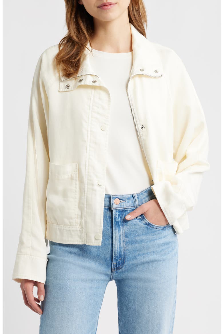 Crop Utility Jacket, Main, color, WHITE