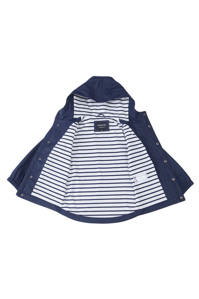 Kids' Waterproof Rain Coat Rubberized Jacket, Alternate, color, Peacoat navy