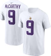 Nike Men's Nike J.J. McCarthy White Minnesota Vikings  Player Name & Number T-Shirt