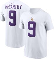 Nike Men's Nike J.J. McCarthy White Minnesota Vikings  Player Name & Number T-Shirt