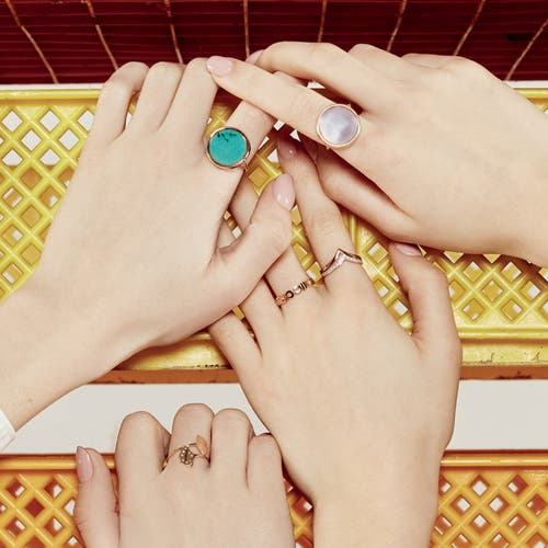 Ginette Ny Disc Ring In Gold