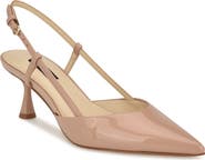 Nine West Rhonda Slingback Pointed Toe Kitten Heel Pump