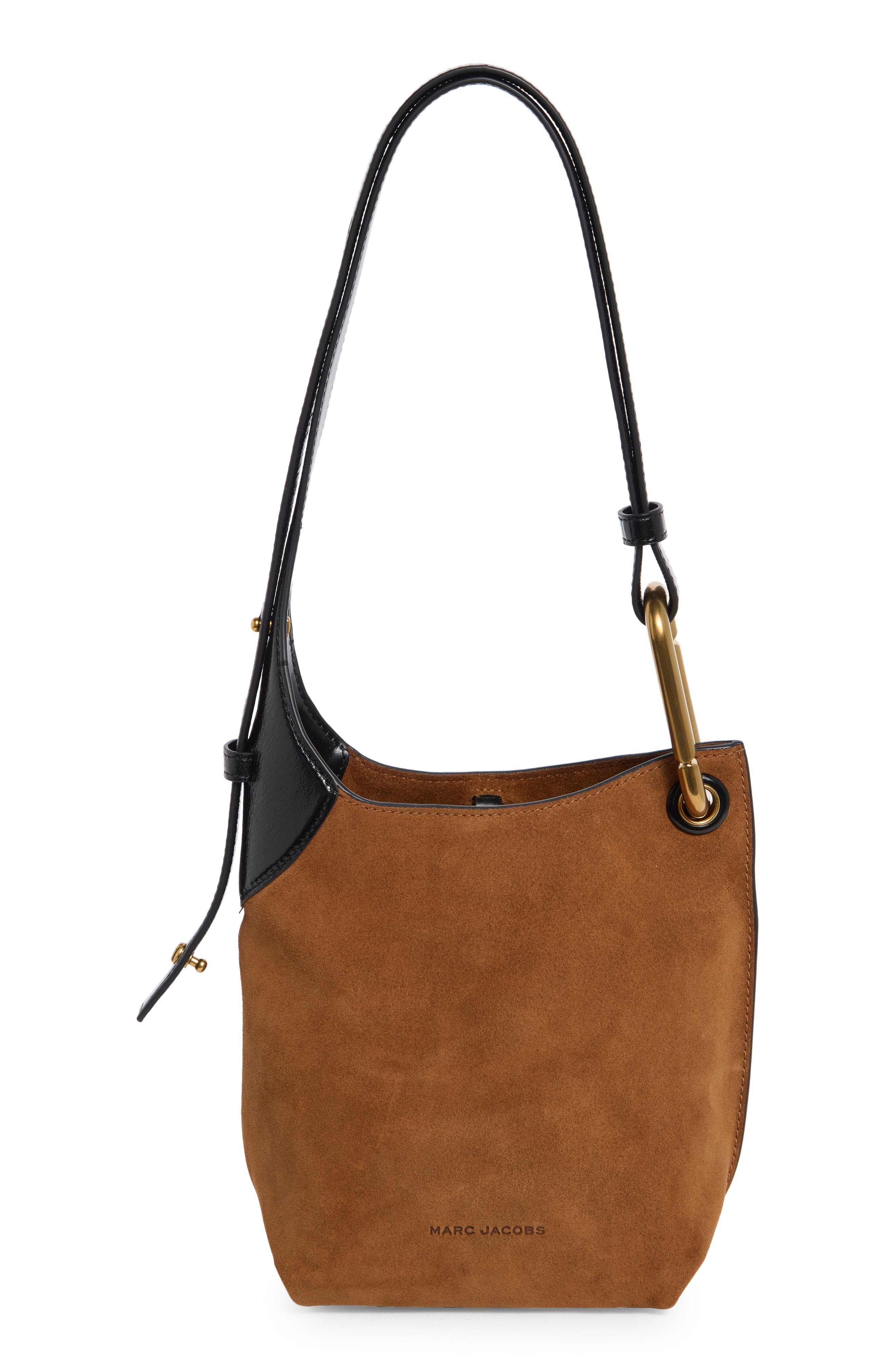 The Juliette Small Suede Bucket Bag, Main, color, COPPER