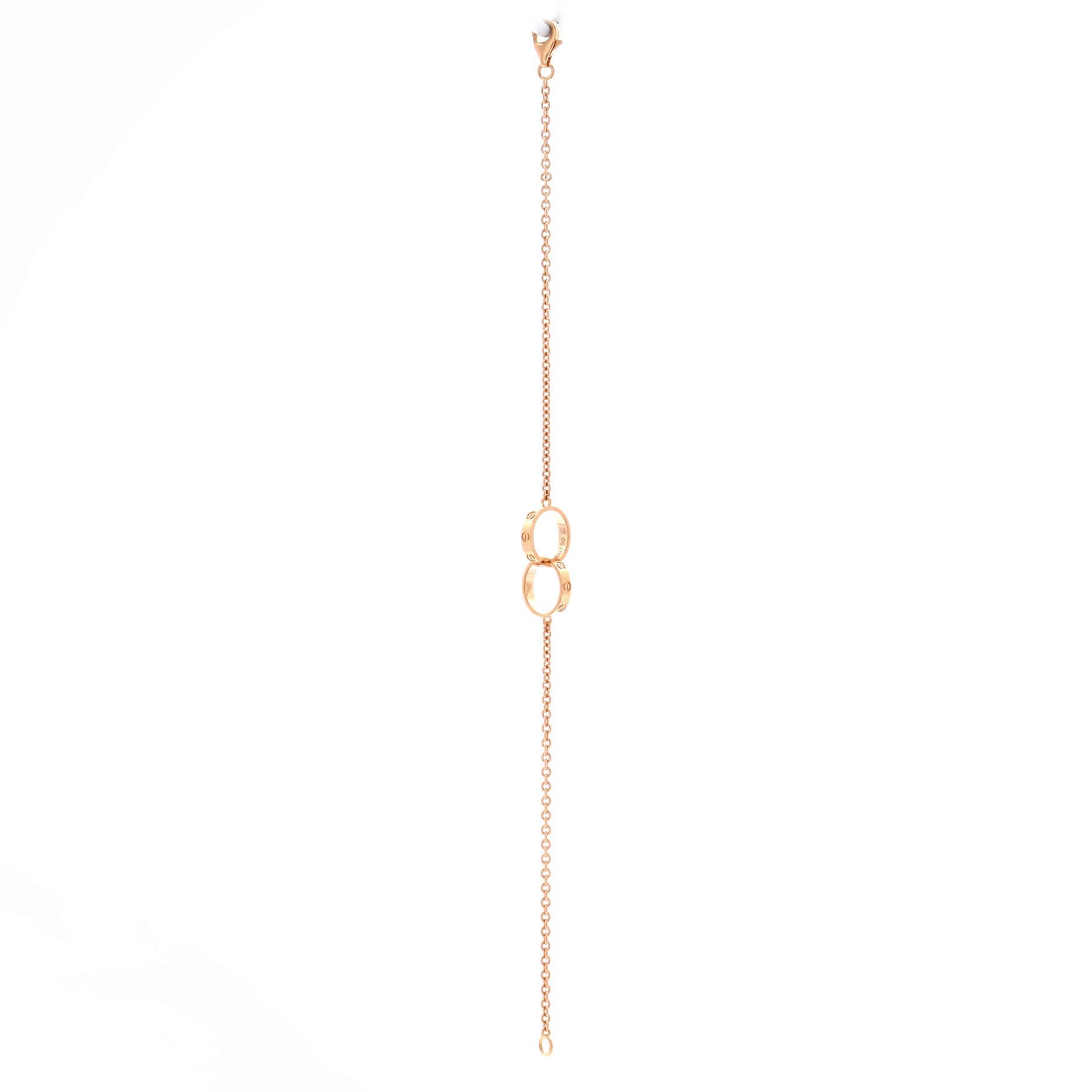 Love Interlocking Bracelet 18K Rose Gold, Alternate, color, Metallic Gold