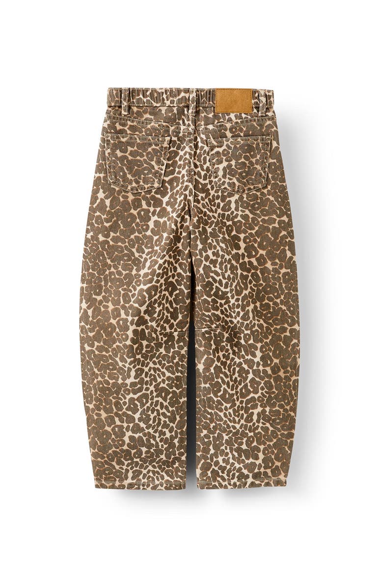 Kid's Unisex Barrel Leg Denim Jean, Alternate, color, Summer Leopard