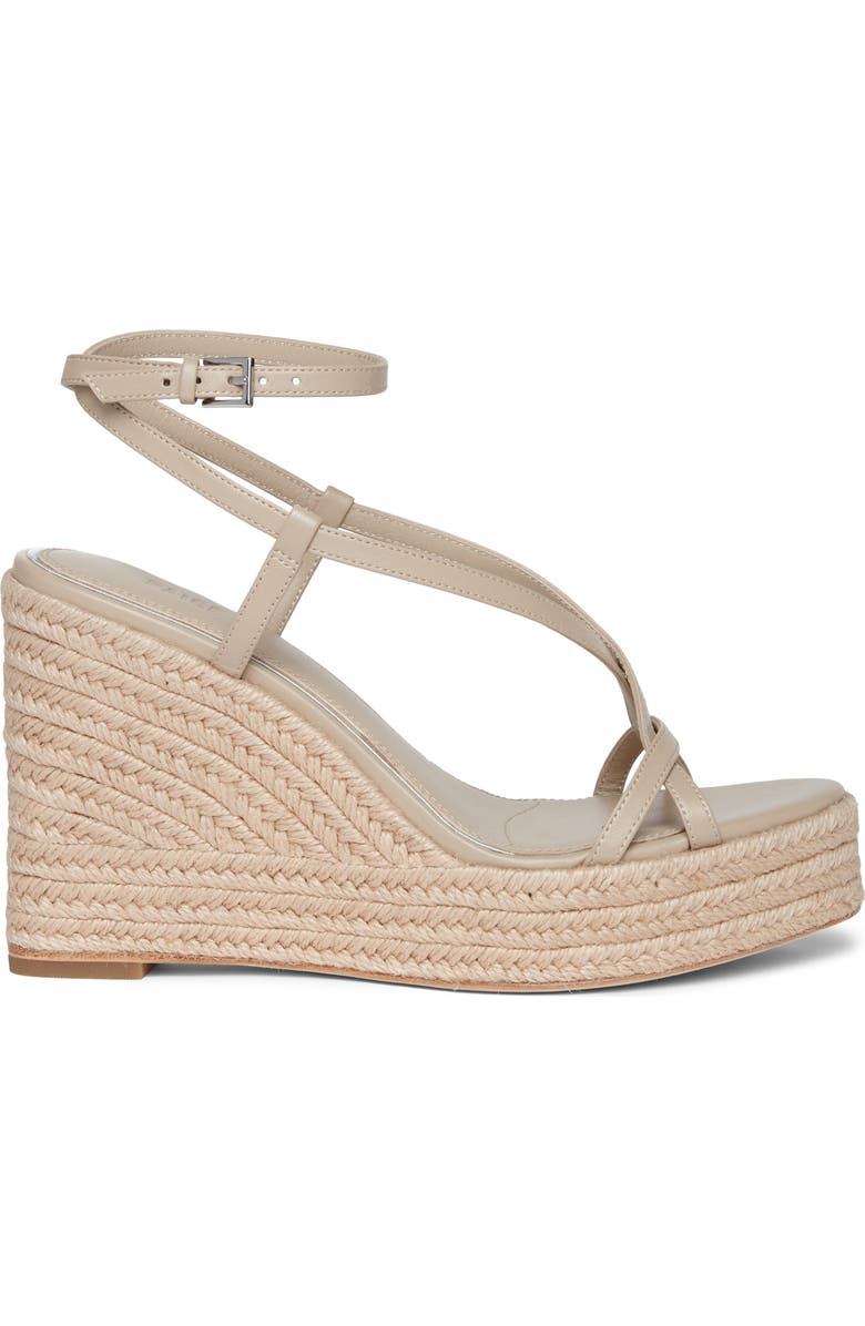 PAIGE Marlow Ankle Strap Espadrille Platform Wedge Sandal, Alternate, color, Light Tan