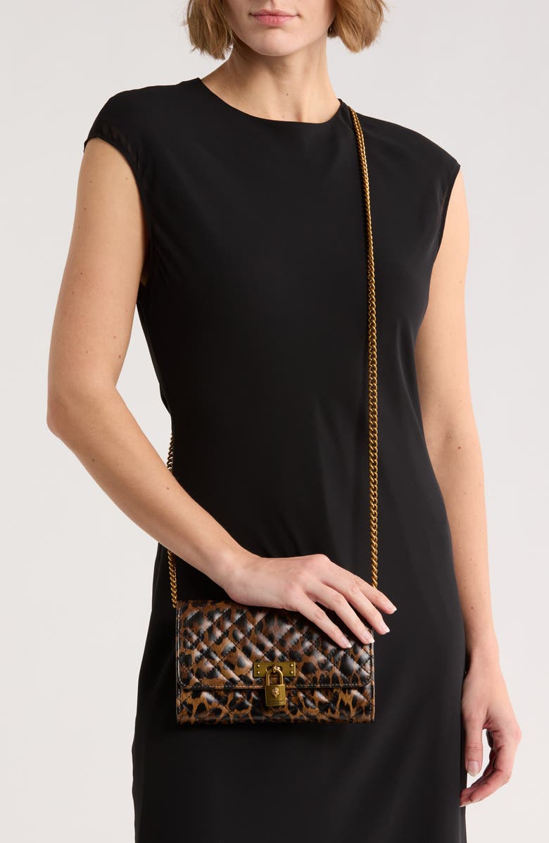 Kurt Geiger London Brixton Wallet on a Chain, Alternate, color, Open Brown