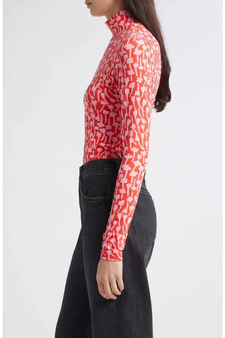 Tuulahdus Turtleneck Top, Alternate, color, RED ROSE