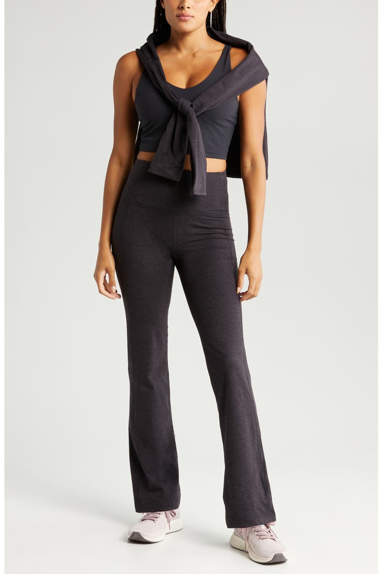 Cozy Tech High Waist Performance Leggings, Alternate, color, BLACK