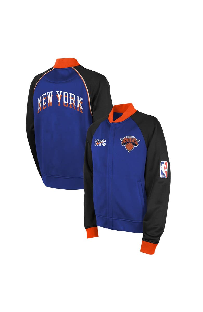 Nike Youth Nike Blue New York Knicks 2023/24 City Edition Authentic Showtime Full-Zip Jacket, Main, color,