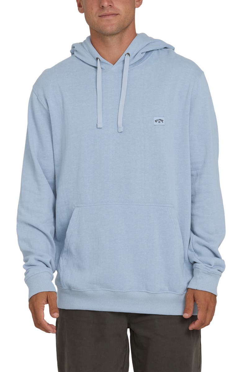 Billabong All Day Pullover Hoodie, Main, color, Blue Fog