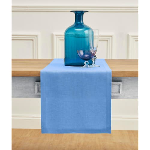 Solino Home Linen Table Runner In Blue