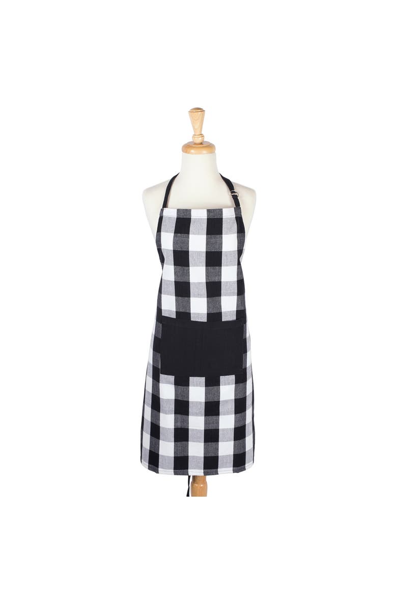 Buffalo Check Chef Apron Black & White, Alternate, color, Black & White