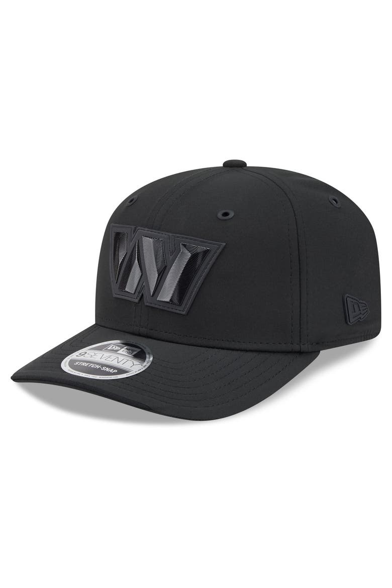 Men's New Era Black Washington Commanders 2026 Sideline 9SEVENTY Adjustable Hat, Main, color, Black