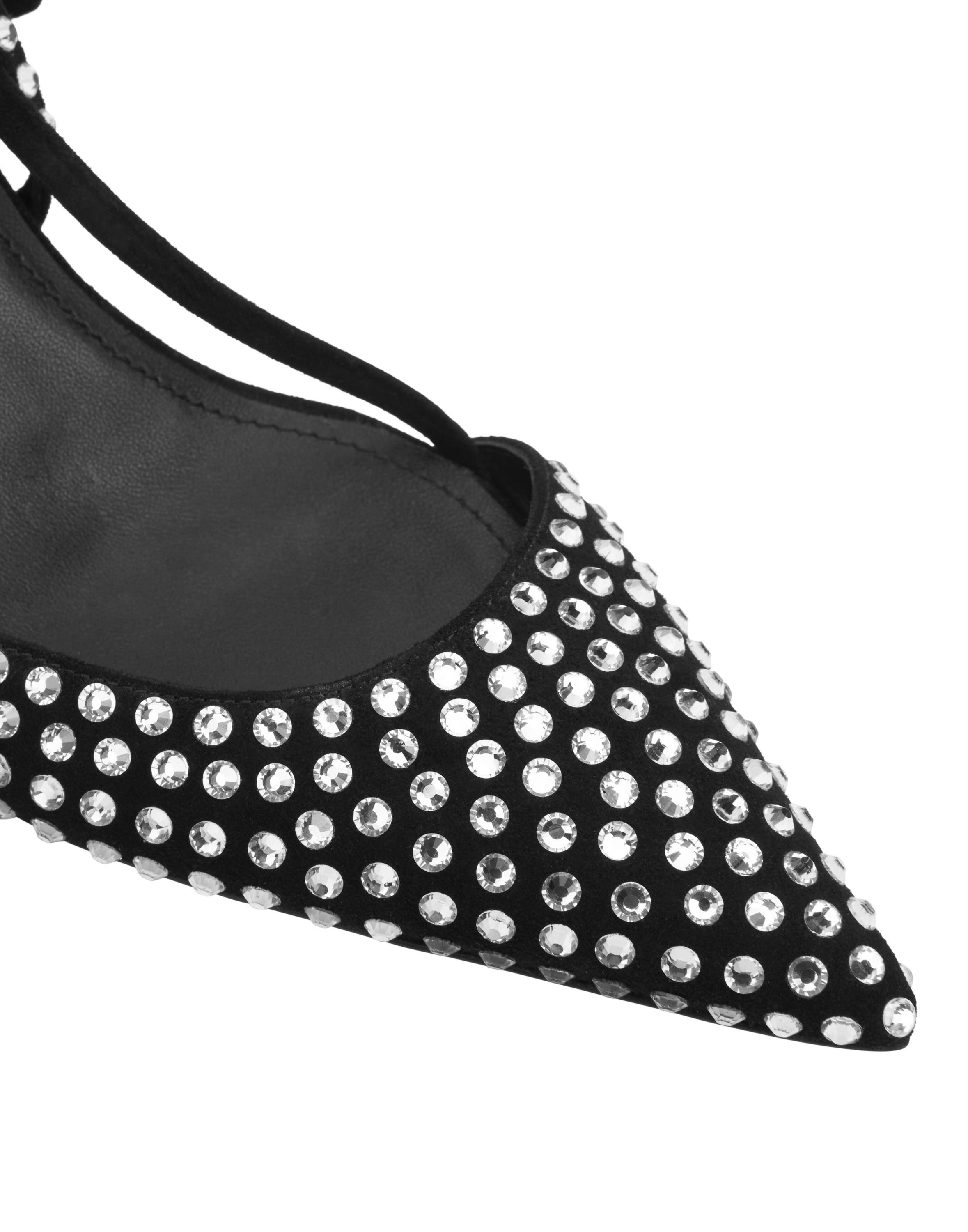 Suede Slingbacks Skull Belts 9 Women, Alternate, color, black