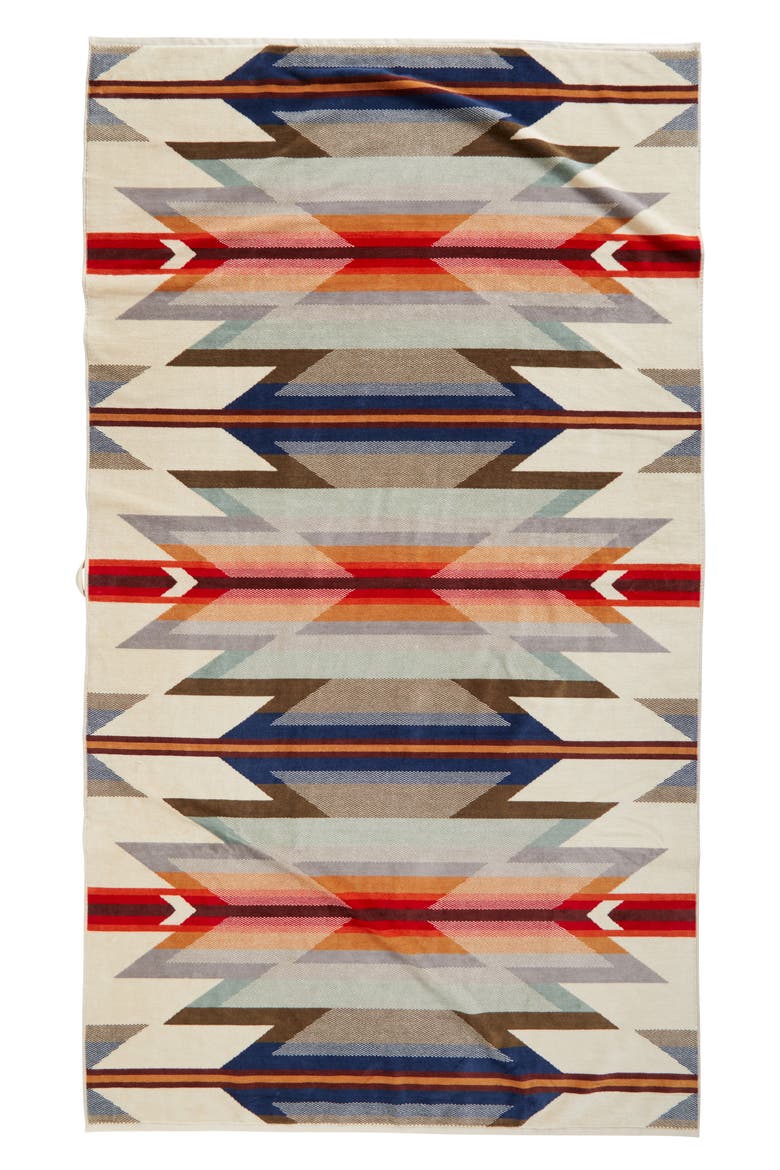 Oversize Jacquard Towel, Main, color, WYETH TRAIL