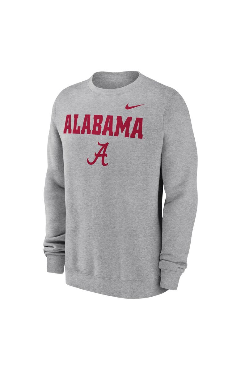 Nike Men's Nike Heather Gray Alabama Crimson Tide Primetime Primary Stack Pullover Sweatshirt, Alternate, color, 