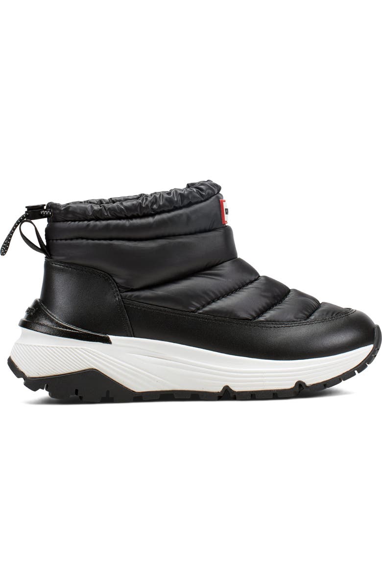 Hunter Annes Waterproof Faux Fur Lined Puffer Boot, Alternate, color, Black