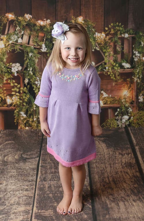 Melange Collection Lilac Easter Dress In Purple