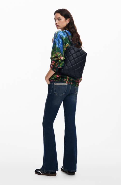 Desigual Faux Leather Backpack In Black