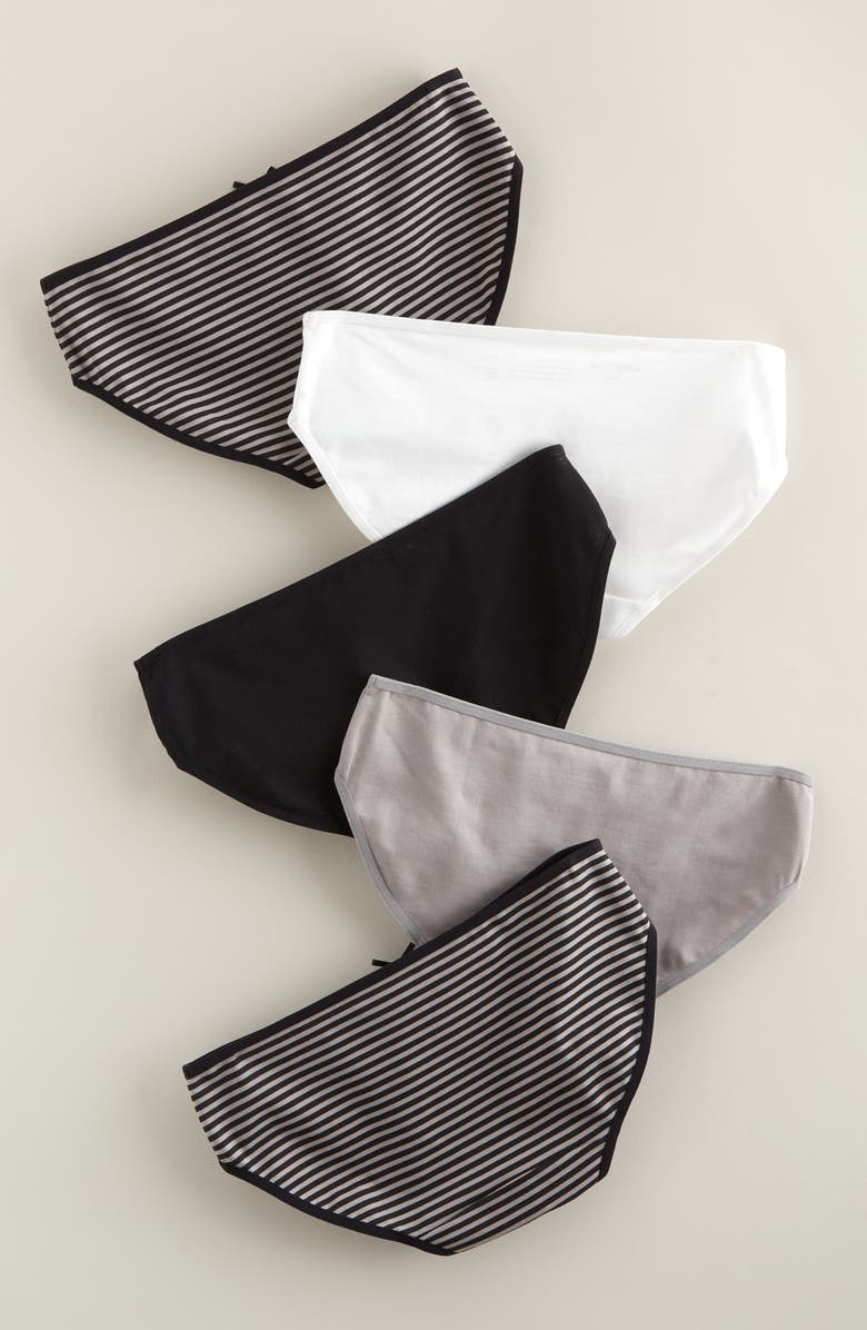 Nordstrom Kids' Assorted 5-Pack Hipster Briefs, Alternate, color, Grey Pack