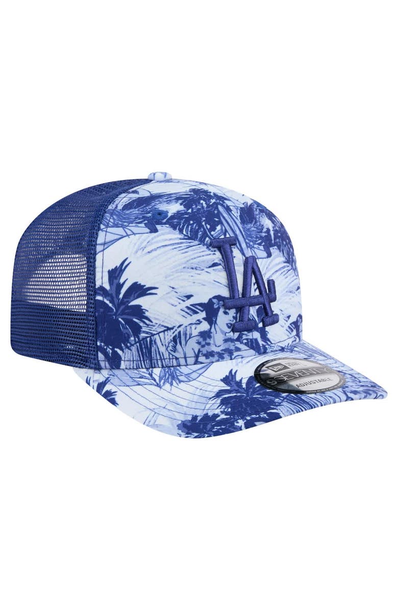 New Era Men's New Era Royal Los Angeles Dodgers Hula Trucker 9SEVENTY Adjustable Hat, Alternate, color, 