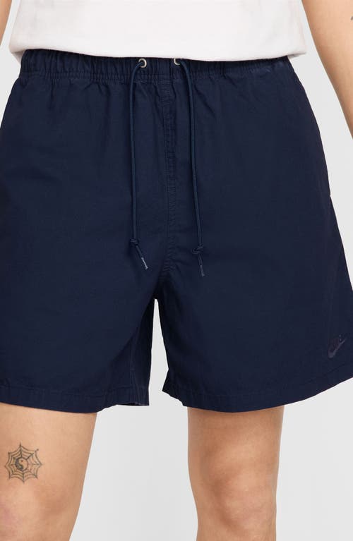 Nike Club Washed Flow Shorts In Obsidian