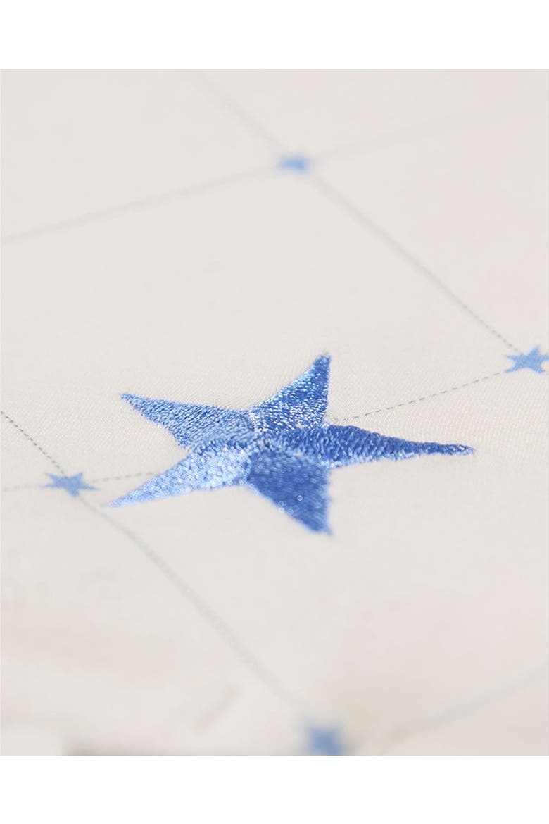 Baby Stars and Stitching Snuggle Blanket, Alternate, color, Blue
