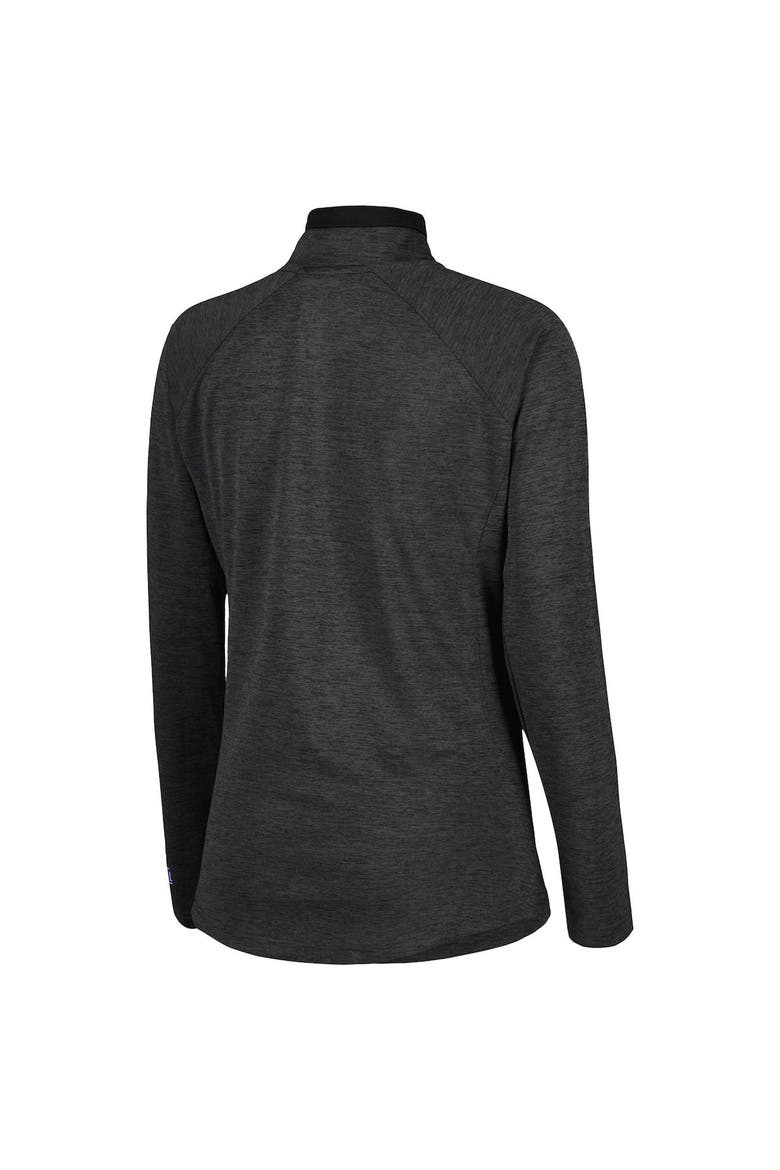 Women's Champion Black Cincinnati Bearcats Core Raglan Quarter-Zip Jacket, Alternate, color, Heather Black