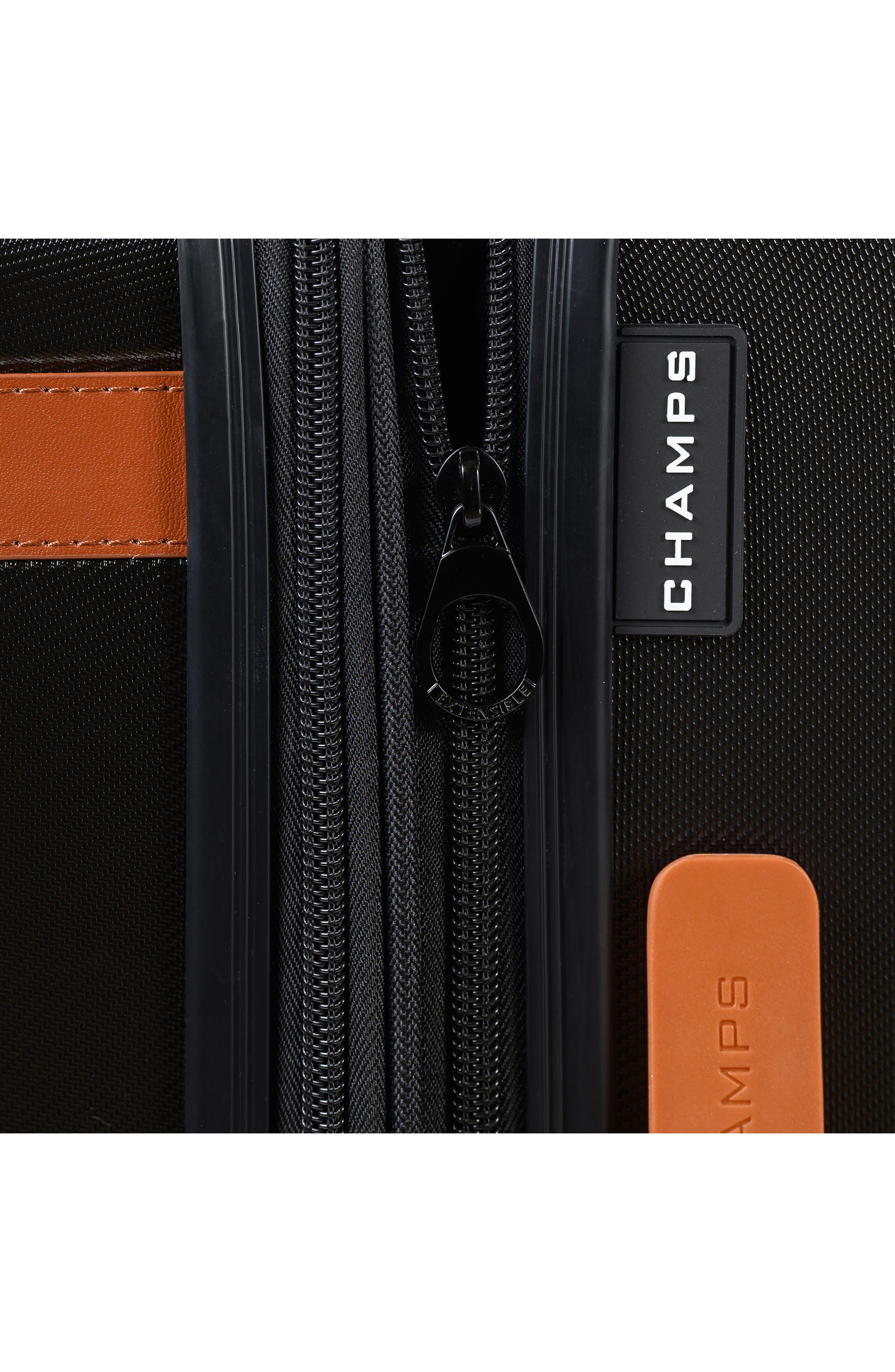 CHAMPS Vintage IV Hardside Carry-On Suitcase, Alternate, color, Black