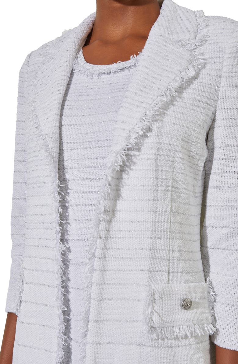 Ming Wang Metallic Tweed Jacket, Alternate, color, 