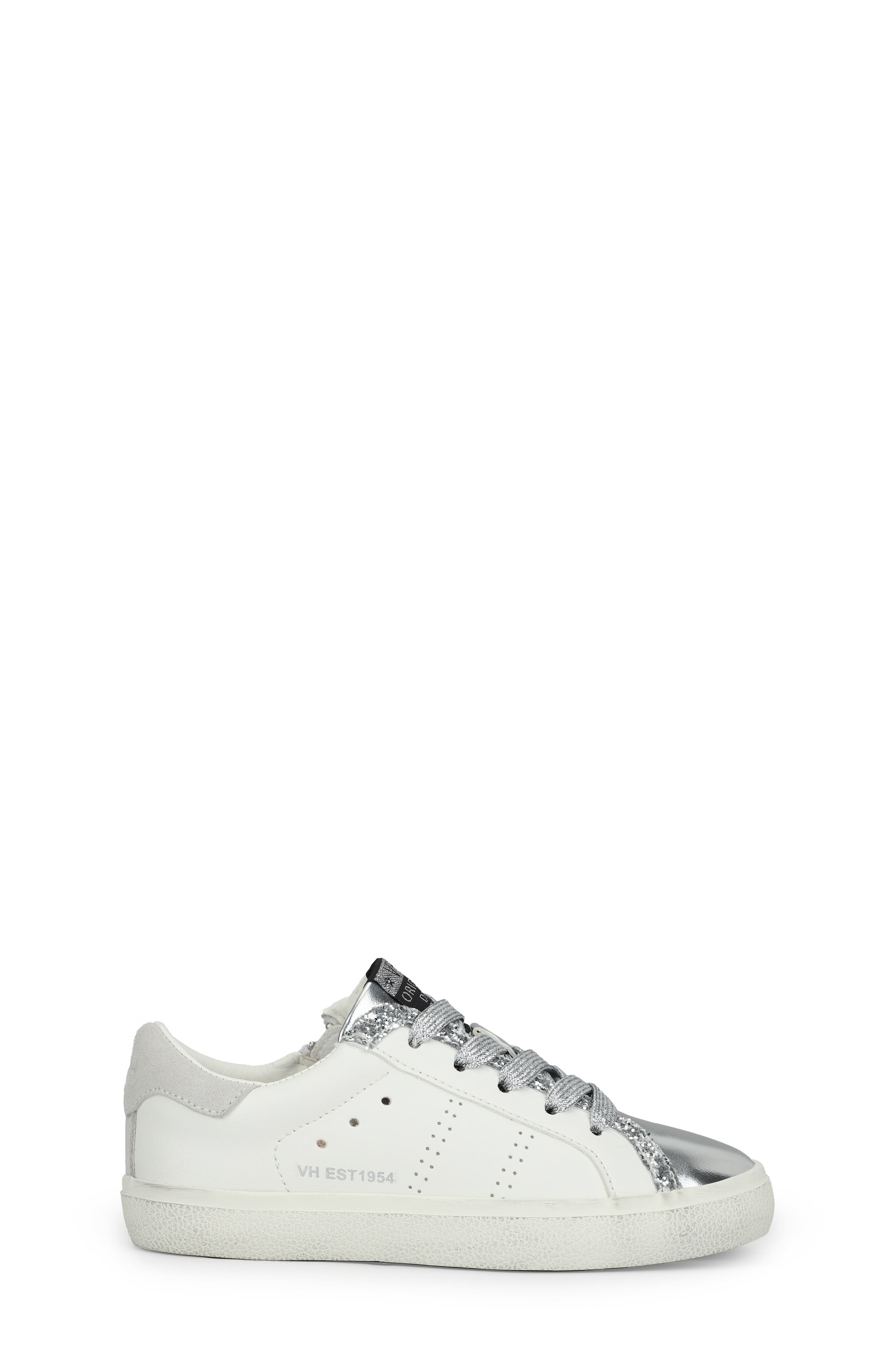 Vintage Havana Kids
 Lexa Metallic Sneaker, Alternate, color, White/Silver Perf Multi
