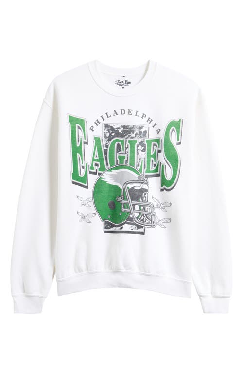 Junk Food Nfl Eagles Conversion Graphic Sweatshirt In White