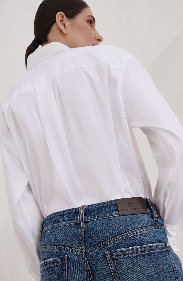 Brunello Cucinelli Contemporary square trousers, Alternate, color, Denim